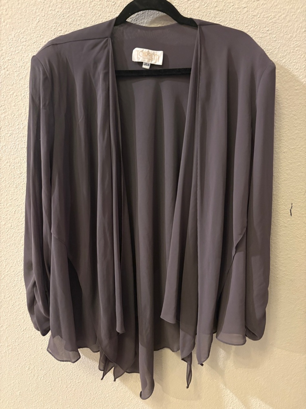 Flowy Open-Front Cardigan in Dusty Gray